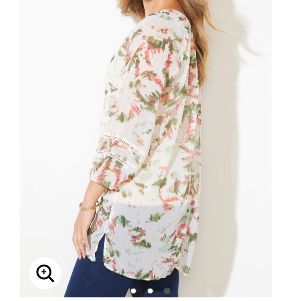 This Catherines Lightweight Peasant Top Soft,Ligh… - image 3